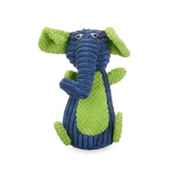 Zabawka dla psów Niebieski Kolor Zielony Słoń 28 x 14 x 17 cm Pluszak z dźwiękiem