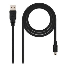 Kabel USB 2.0 A na Mini USB B NANOCABLE 10.01.0405 (4.5 m) Czarny
