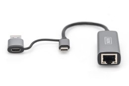 Adapter USB Typ-C na Gigabit Ethernet 2,5GUSB-C + USB A (USB 3.1/3.0)