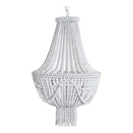 Lampa Sufitowa DKD Home Decor Biały Metal Plastikowy Drewno MDF 40 W 220 V 40 x 40 x 60 cm