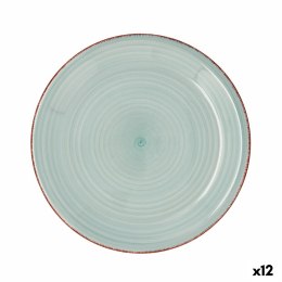 Płaski Talerz Quid Vita Aqua Turkusowy Ceramika Ø 27 cm (12 Sztuk)