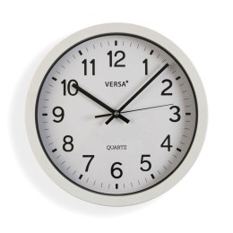 Zegar Ścienny Versa Biały Plastikowy Kwarc 4,3 x 30 x 30 cm