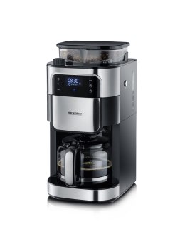 Severin KA 4813, Drip coffee maker, Coffee beans, Ground coffee, Built-in grinder, 1000 W, Black, Stainless steel