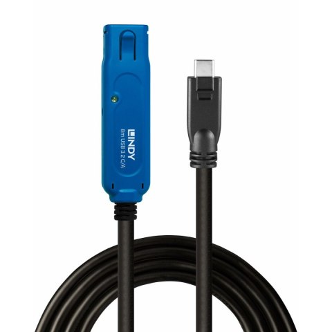 Kabel USB LINDY 43381 8 m Czarny