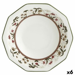 Talerz głęboki Queen´s By Churchill Assam Kwiecisty Ceramika Porcelánové nádoby Ø 20,5 cm (6 Sztuk)