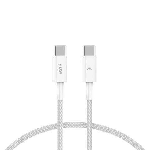 Kabel USB KSIX Biały 1 m