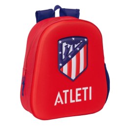 Plecak szkolny 3D Atlético Madrid Czerwony 27 x 33 x 10 cm