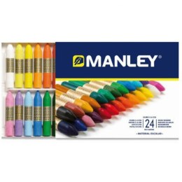 Kolorowe Kredki Woskowe Manley MNC00066/124 24 Części