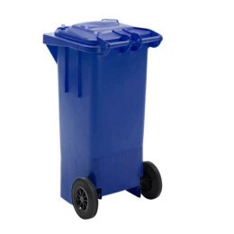 Kosz na śmieci z kółkami Q-Connect KF04240 Niebieski Plastikowy 100 L