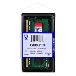 Pamięć Kingston KVR16LS11/4 (DDR3 SO-DIMM; 1 x 4 GB; 1600 MHz; CL11)