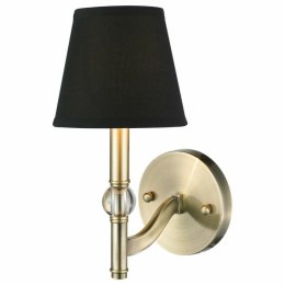 Lampa ścienna DKD Home Decor 25W Czarny Złoty Metal Poliester 220 V (15 x 23 x 31 cm)