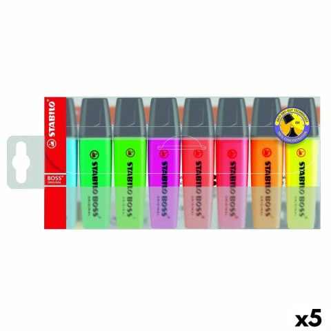 Zestaw markerów fluorescencyjnych Stabilo Boss Wielokolorowy (5 Sztuk)