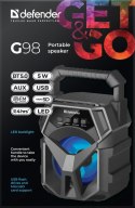 DEFENDER GŁOŚNIK G98 BLUETOOTH 5W BT/FM/TF/USB/AUX/LED 65098