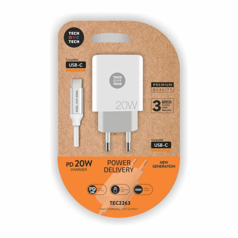 Ładowarka ścienna + kabel-USB-C Tech One Tech TEC2263