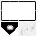 MACLEAN PROJECTION SCREEN, 120", 265X149CM, 25MM 16:9 BORDER, TENSION HOOKS, WHITE MC-982