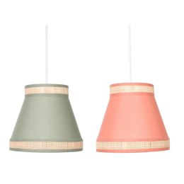 Lampa Sufitowa DKD Home Decor 30 x 30 x 28 cm Naturalny Pomarańczowy Kolor Zielony Rattan 28 x 28 x 28 cm 50 W (2 Sztuk)