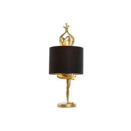 Lampa stołowa Home ESPRIT Czarny Złoty Żywica 50 W 220 V 28 x 28 x 68 cm (2 Sztuk)