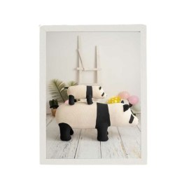 Obraz Crochetts Wielokolorowy 33 x 43 x 2 cm Miś Panda