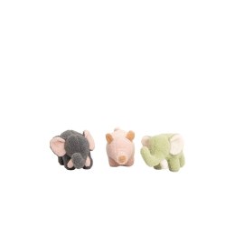 Pluszak Crochetts Bebe Kolor Zielony Szary Słoń Świnia 30 x 13 x 8 cm 3 Części