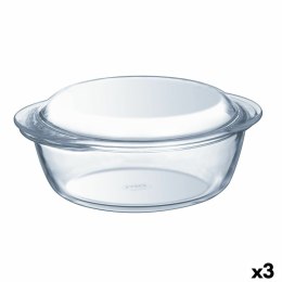 Garnek z Pokrywką Pyrex Essentials Przezroczysty 1,4 L (3 Sztuk)