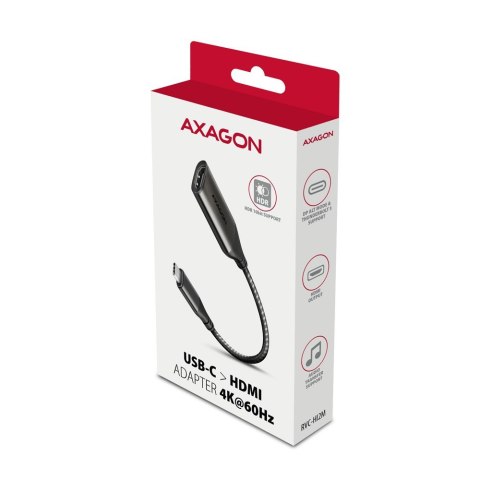 RVC-HI2M Adapter aktywny USB-C -> HDMI 2.0 4K/60Hz Aluminum, 25cm kabel