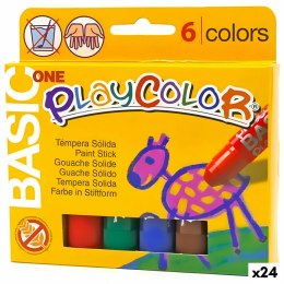 Farby temperowe stałe Playcolor Basic One Wielokolorowy (24 Sztuk)