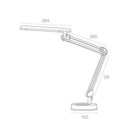 Lampka Biurkowa Archivo 2000 Led4Stars Srebrzysty Aluminium ABS 394 Lm