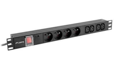 Listwa zasilająca Rack PDU 1U 10A 4X 230V PL 4X IEC C13 2m C14 czarna