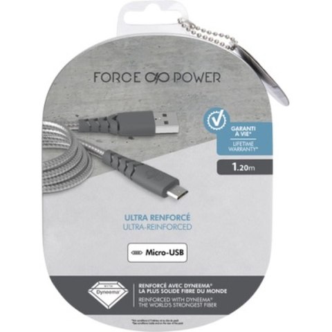 Kabel USB BigBen Connected FPCBLMIC1.2MG Szary 1,2 m (1 Sztuk)