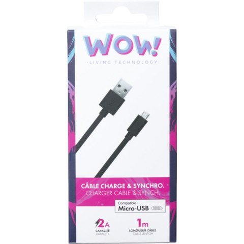 Kabel USB BigBen Connected WOWCBLMIC1MB Czarny 1 m (1 Sztuk)