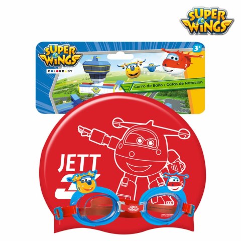 Czepek i Okulary do Pływania Super Wings Dziecięcy (12 Sztuk)