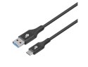 Kabel USB 3.0 - USB C 2m PREMIUM 3A czarny TPE