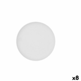 Płaski Talerz Bidasoa Fosil Biały Ceramika 21,3 x 21,2 x 2,2 cm (8 Sztuk)