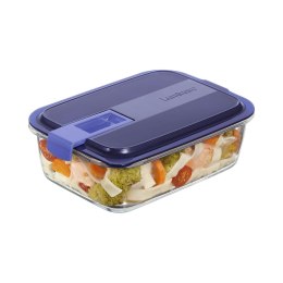 Hermetyczne pudełko na lunch Luminarc Easy Box Niebieski Szkło (6 Sztuk) (1,22 L)