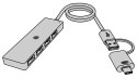 Hub IB-HUB1424-C3 4-Port USB Typ-A, złącze Typ-C/A