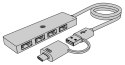 Hub IB-HUB1424-C3 4-Port USB Typ-A, złącze Typ-C/A