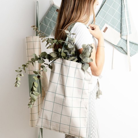 Torba na zakupy Vinthera Okapi Dwuowy 46 x 32 cm W kratkę