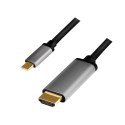 Kabel USB-C do HDMI, 4K 60Hz aluminiowy 1.8m