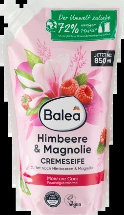 Balea Himbeere & Magnolie Mydło w Płynie Worek 850 ml