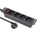 Listwa zasilająca PDU do RACK 10" | 1U | 16A | 4xFrench | 1.8m