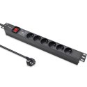 Listwa zasilająca PDU do RACK 19" | 1U | 16A | 6xFRENCH | 1.8m