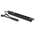 Listwa zasilająca PDU do RACK 19" | 1U | 16A | 6xSchuko | 1.8m