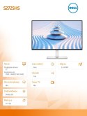 Monitor 27 cali S2725HS IPS LED 100Hz Full HD (1920x1080) /16:9/2xHDMI/Speakers/fully adjustable stand/3Y