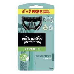 Wilkinson Xtreme 3 Sensitive Comfort Jednorazowe Maszynki do Golenia 6 szt.