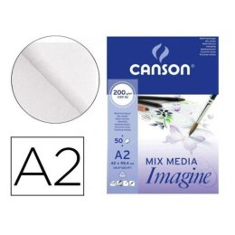Blok rysunkowy Canson C200006003 Biały A2 Papier 50 Kartki 120 g/m²