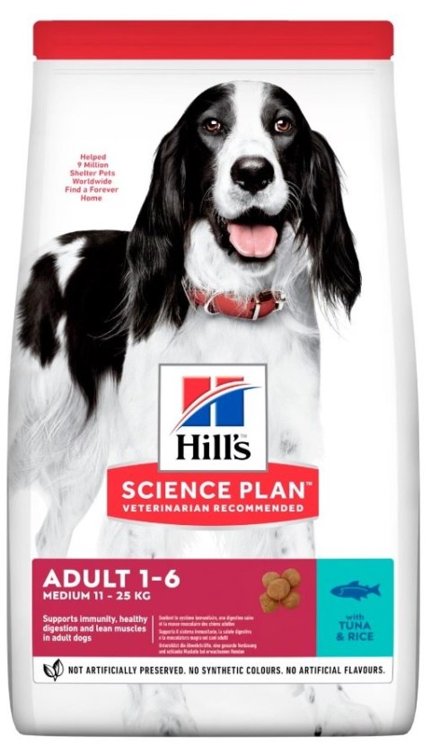 HILL'S Science plan canine adult medium tuna and rice dog 12Kg