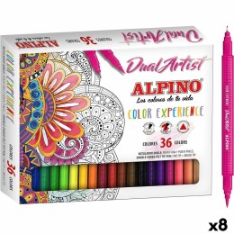 Zestaw markerów Alpino Dual Artist Wielokolorowy (8 Sztuk)