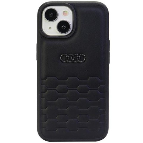 Audi GT Synthetic Leather iPhone 15 / 14 / 13 6.1" czarny/black hardcase AU-TPUPCIP15-GT/D2-BK