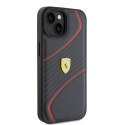 Ferrari FEHCP15SPTWK iPhone 15 / 14 / 13 6.1" czarny/black hardcase Twist Metal Logo