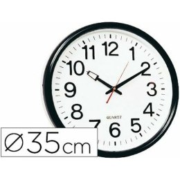 Zegar Ścienny Q-Connect KF15592 Czarny Ø 34 cm Plastikowy Nowoczesny